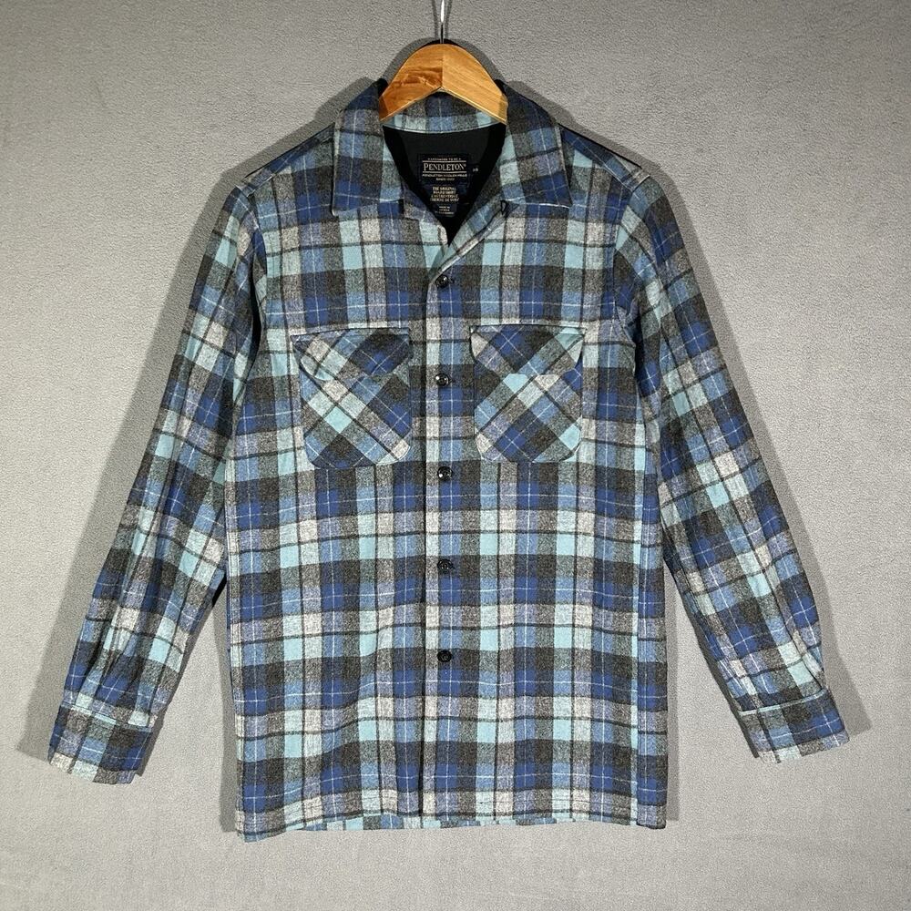 Pendleton 1961 Original Surf Plaid Beach Boys Board Shirt Mens XS Wool Button Up